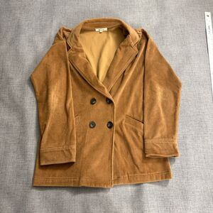 Madewell Redford Blazer Womens 2XS Corduroy Knit Brown Neutral Office Camel